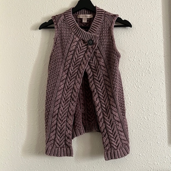 Vintage America Jeans Co Purple Cable-Knit Vest - Picture 1 of 6
